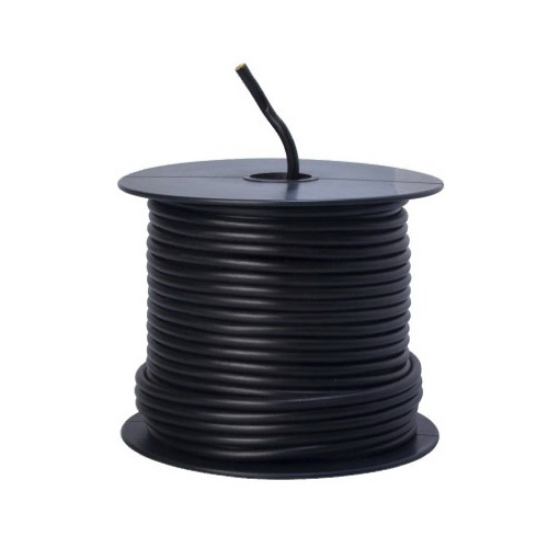 Primary Wire, 12 AWG Wire, 1-Conductor, 60 VDC, Copper Conductor, Black Sheath, 100 ft L