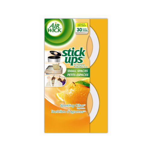 Air Freshener Stick Ups Sparkling Citrus Scent 1.05 oz Solid - pack of 12