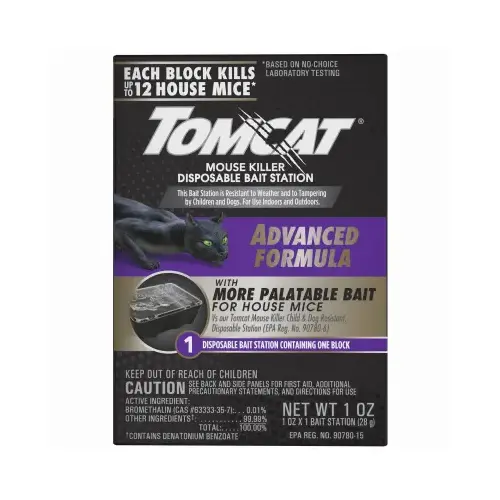 Mouse Killer Disposable Bait Station, 12 Mice Bait, Purple/Violet