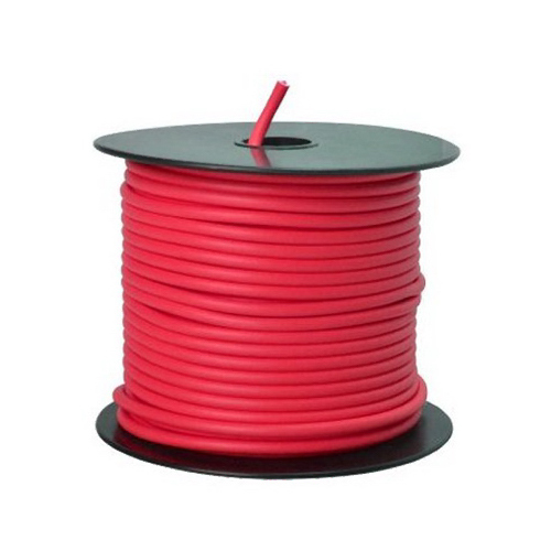 Primary Wire, 12 AWG Wire, 1-Conductor, 60 VDC, Copper Conductor, Red Sheath, 100 ft L - pack of 2