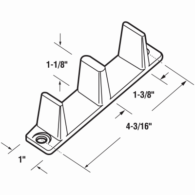 Prime-Line N 7527 Closet Door Guide Tan Nylon Tan Pair