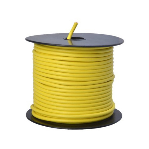 Primary Wire, 12 AWG Wire, 1-Conductor, 60 VDC, Copper Conductor, Yellow Sheath, 100 ft L - pack of 2