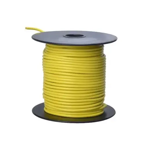 Primary Wire, 16 AWG Wire, 1-Conductor, 60 VDC, Copper Conductor, Yellow Sheath, 100 ft L