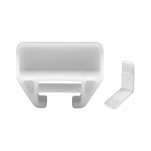 Drawer Track Guides and Glides, Plastic/Polyethylene, White - pack of 2