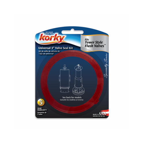 Korky 435CM Valve Seal Kit, Chlorazone Rubber, Red