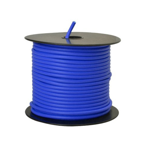 Primary Wire, 12 AWG Wire, 1-Conductor, 60 VDC, Copper Conductor, Blue Sheath, 100 ft L