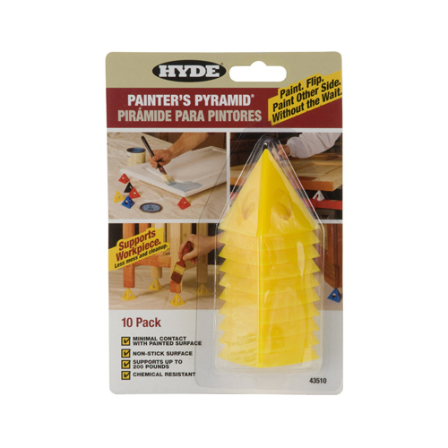 Painter's Pyramid Work Supports 2-1/2" W Yellow Plastic Yellow