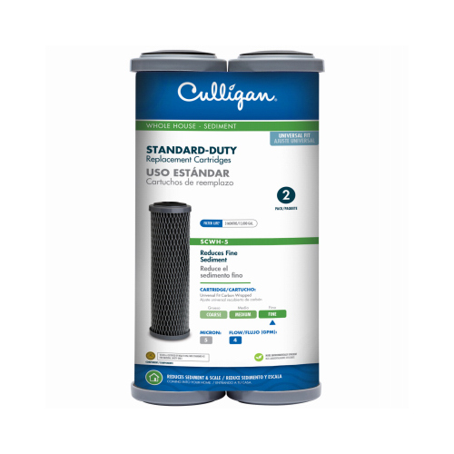 Culligan SCWH5 Water Filter Cartridge, 5 um Filter, Carbon Wrapped