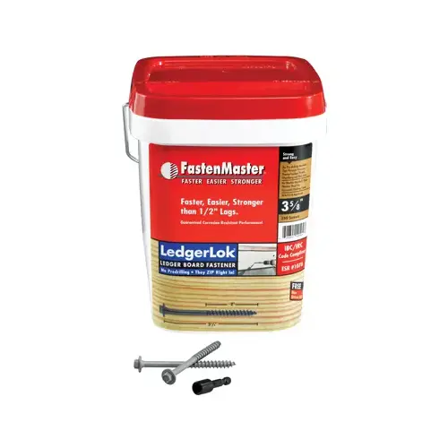 Deck Screws LedgerLok 3-5/8" L Hex Hex Washer Head Galvanized