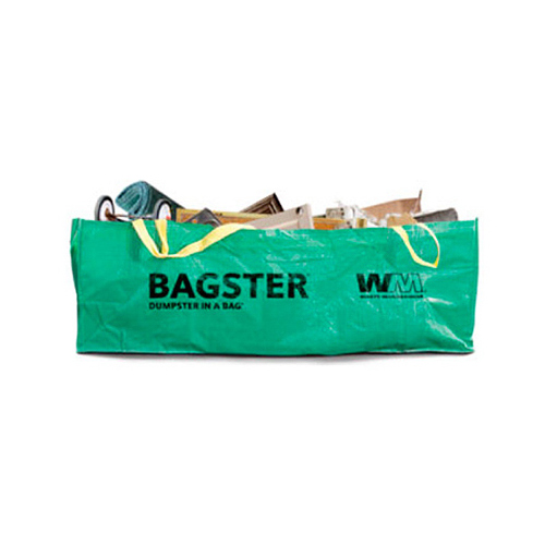 WM 3CUYD Trash Bags Bagster 606 gal Open Green