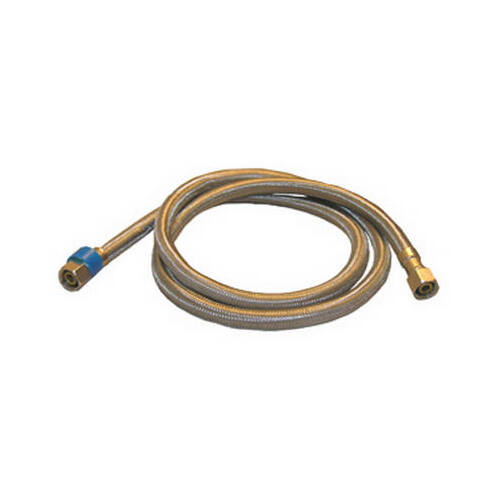Dishwasher Supply Line 3/8" Compression X 3/8" D Compression 48 ft. Braided Stainless Steel Dishwasher Supply L