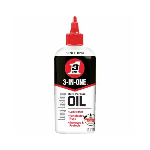 3-IN-ONE 100703 4 Oz. Drip Can Multi-Purpose Lubricant Clear Amber