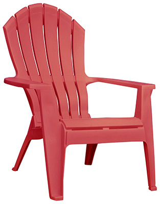 Adams 8371-26-3700 Chair RealComfort Cherry Red Polypropylene Frame Adirondack