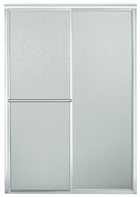 STERLING SP5965-46S-G06 Shower Door, Rain Glass, Tempered Glass, Framed Frame, Aluminum Frame, Stainless Steel Silver