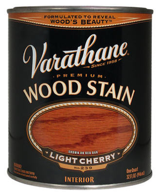 Varathane 211797 Wood Stain Semi-Transparent Light Cherry Oil-Based Urethane Modified Alkyd 0.5 pt Light Cherry