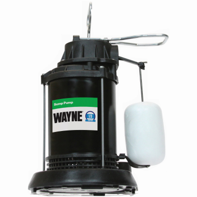 Wayne SPF33 Sump Pump, 1-Phase, 9.5 A, 120 V, 0.33 hp, 1-1/2 in Outlet, 15 ft Max Head, 3750 gph, Thermoplastic