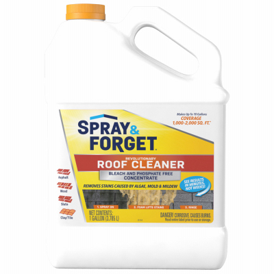 Spray & Forget SF100 SFRCG04 Roof Surface Cleaner, Liquid, Orange, 1 gal