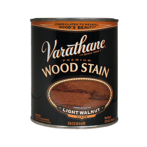 Varathane 211719H Wood Stain Semi-Transparent Light Walnut Oil-Based Urethane Modified Alkyd 1 qt Light Walnut
