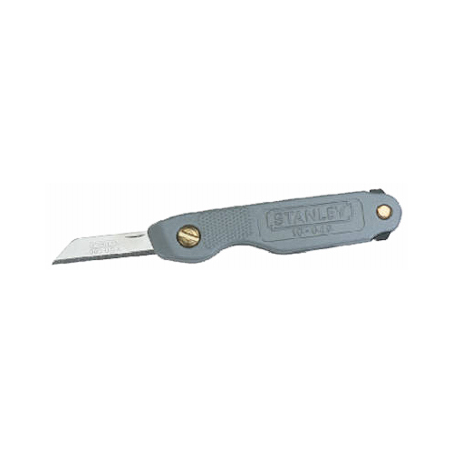 Stanley 10-049 Pocket Knife, Stainless Steel Blade, 1-Blade, Gray Handle