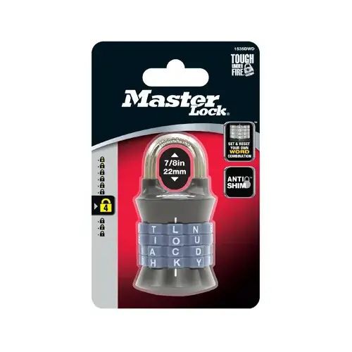 Padlock 1-1/2" W Metal 4-Dial Combination Assorted - pack of 4