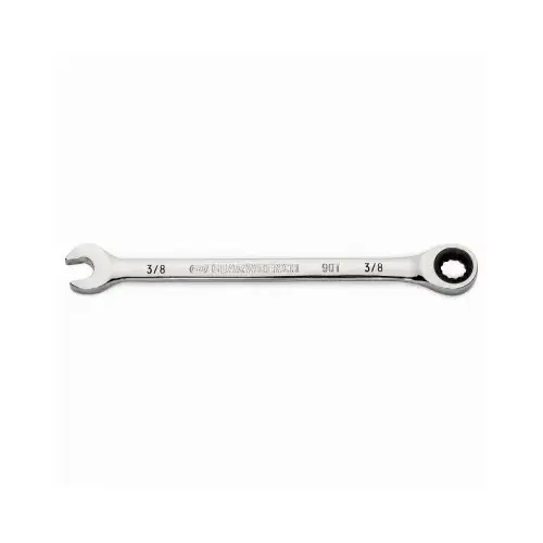 Ratcheting Combination Wrench 3/8"ch in. X 3/8"ch in. 12 Point SAE 6.256" L Polished Chrome