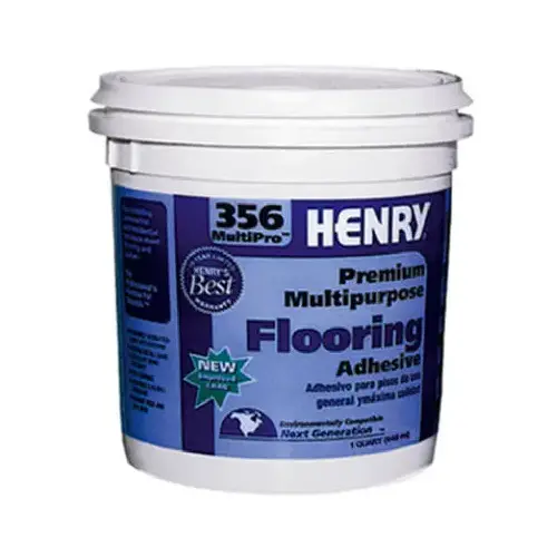 356C MultiPro Carpet and Sheet Adhesive, Paste, Mild, Pale Yellow, 1 qt Pail