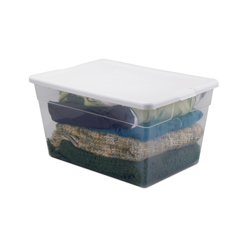 Storage Box 11.8 " H x 23 " W x 16.8 " D, 14 Gal., 56 Qt. Clear Clear - pack of 8