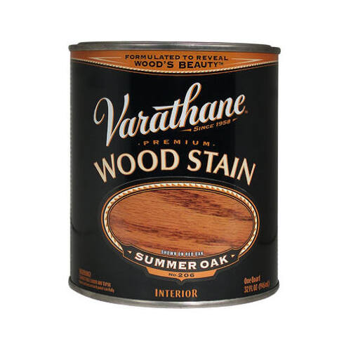 Wood Stain Semi-Transparent Summer Oak Oil-Based Urethane Modified Alkyd 1 qt Summer Oak