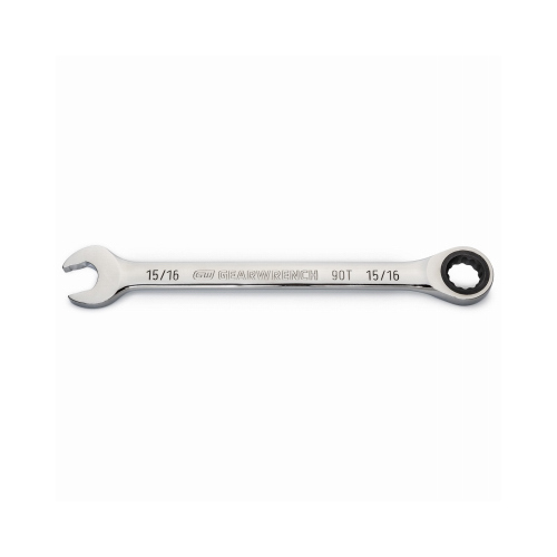 GEARWRENCH 86952 Ratcheting Combination Wrench 15/16" X 15/16" 12 Point SAE 13.11" L Polished Chrome