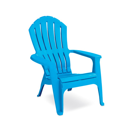 Adams 8371-21-3700 Chair RealComfort Pool Blue Polypropylene Frame Adirondack