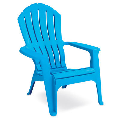 Adams 258385 Chair RealComfort Pool Blue Polypropylene Frame Adirondack