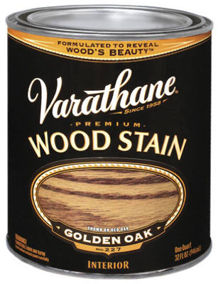 Varathane 211716H Wood Stain Semi-Transparent Golden Oak Oil-Based Urethane Modified Alkyd 1 qt Golden Oak