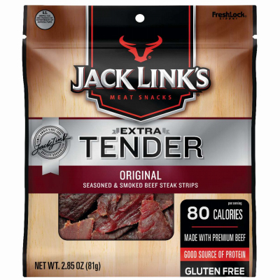 Jack Link's 10000016962 Beef Jerky Extra Tender Orginal 2.85 oz Pegged