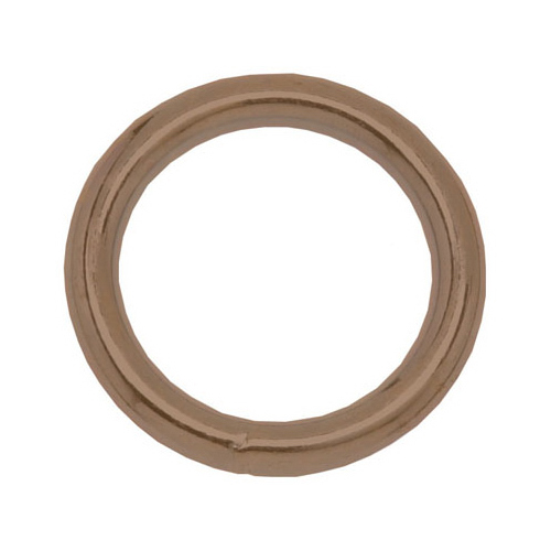 T7661154 Welded Ring, 150 lb Working Load, 2 in ID Dia Ring, #7B Chain, Solid Bronze, Polished