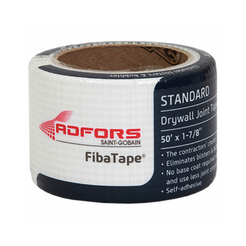 Drywall Joint Tape Fiba Tape 50 ft. L X 1-7/8" W Fiberglass Mesh White Self Adhesive White