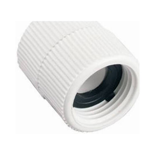 Hose to Pipe Adapter, 3/4 x 3/4 in, FNPT x FHT, Polyvinyl Chloride, White