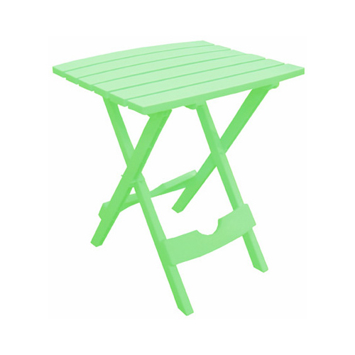 Adams 8510-08-3734 Side Table Quik-Fold Summer Green Rectangular Resin Folding Summer Green