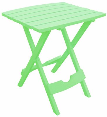 Adams 8510-08-3734 Side Table Quik-Fold Summer Green Rectangular Resin Folding Summer Green