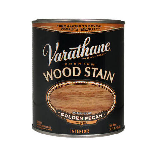 Wood Stain Premium Semi-Transparent Golden Pecan Oil-Based Urethane Modified Alkyd 1 qt Golden Pecan