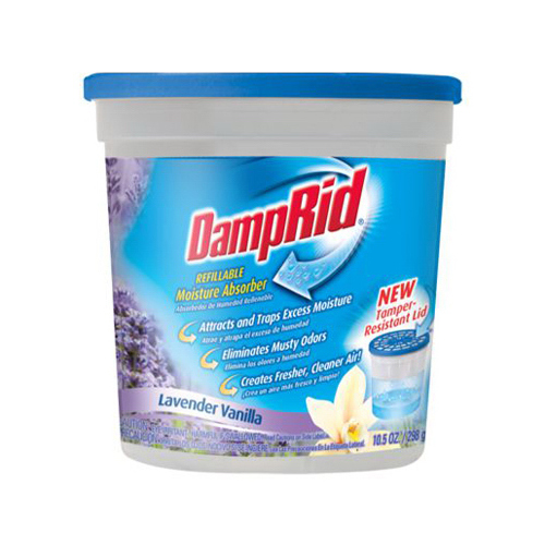 DampRid FG01LV Refillable Moisture Absorber 10.5 oz Lavender/Vanilla Scent