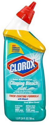 CLOROX 30620 Clinging Bleach, Gel, Liquid, Bleach, Floral, Herbal, Clear/Green