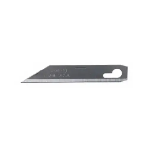 Replacement Knife Blade, 2-9/16 in L, Stainless Steel, Single-Edge Edge, 1-Point Silver