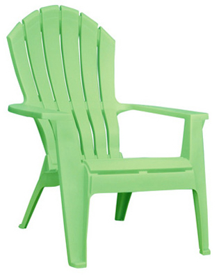 Adams 8371-08-3700 Chair RealComfort Summer Green Polypropylene Frame Adirondack