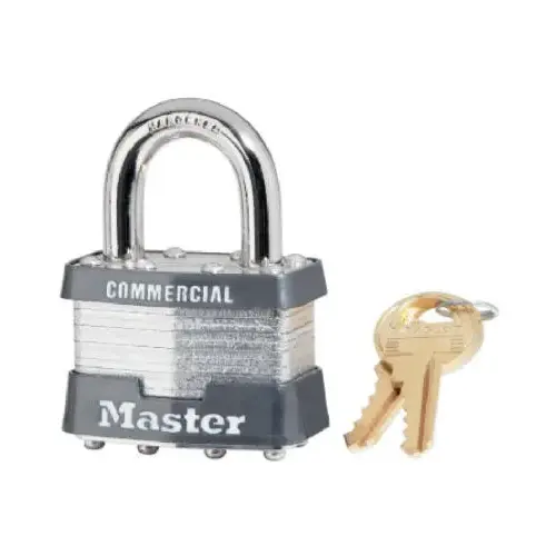 Master Lock 1KA 2730 Padlock Silver; Gray Bumpers