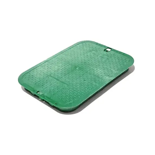 Valve Box Cover 11-5/8" W X 2" H Rectangular Green Green