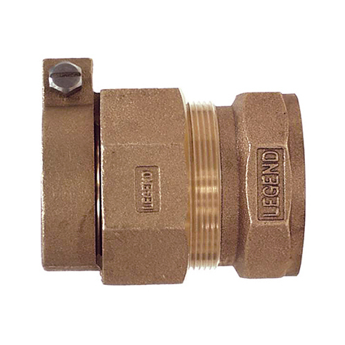 T-4305NL Series Pipe Coupling, 3/4 in, Compression x FNPT, Bronze, 100 psi Pressure