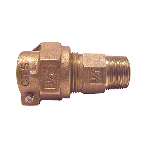T-4300NL Series Pipe Coupling, 1 in, Pack Joint x MNPT, Bronze, 100 psi Pressure