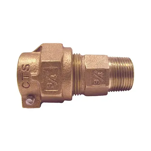 T-4300NL Series Pipe Coupling, 3/4 in, Compression x MNPT, Bronze, 100 psi Pressure