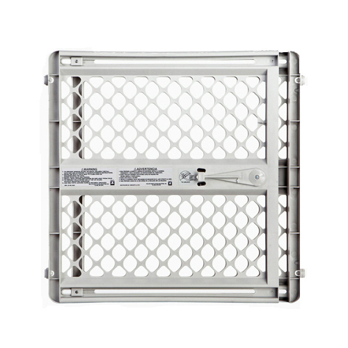 Supergate Classic Series Safety Gate, Plastic, Light Gray, 26 in H Dimensions