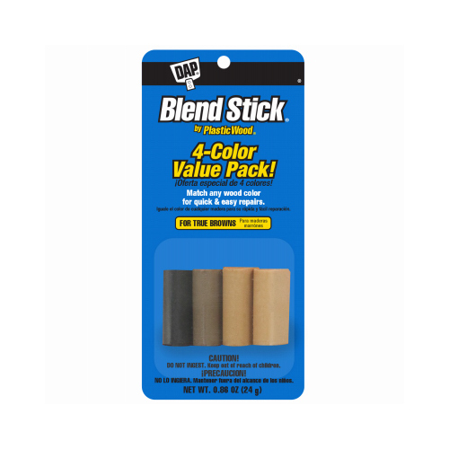 Plastic Wood 7079804102 Blend Stick Putty, Solid, Slight, Dark Wood, 0.86 oz - pack of 4
